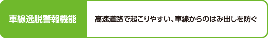 車線逸脱警報機能